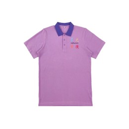 網上下單訂製紫色短袖Polo恤  歌迷會  粉絲團短袖Polo恤    印花LOGO  P1586 網上下單訂製紫色短袖Polo恤  歌迷會  粉絲團短袖Polo恤    印花LOGO  P1586